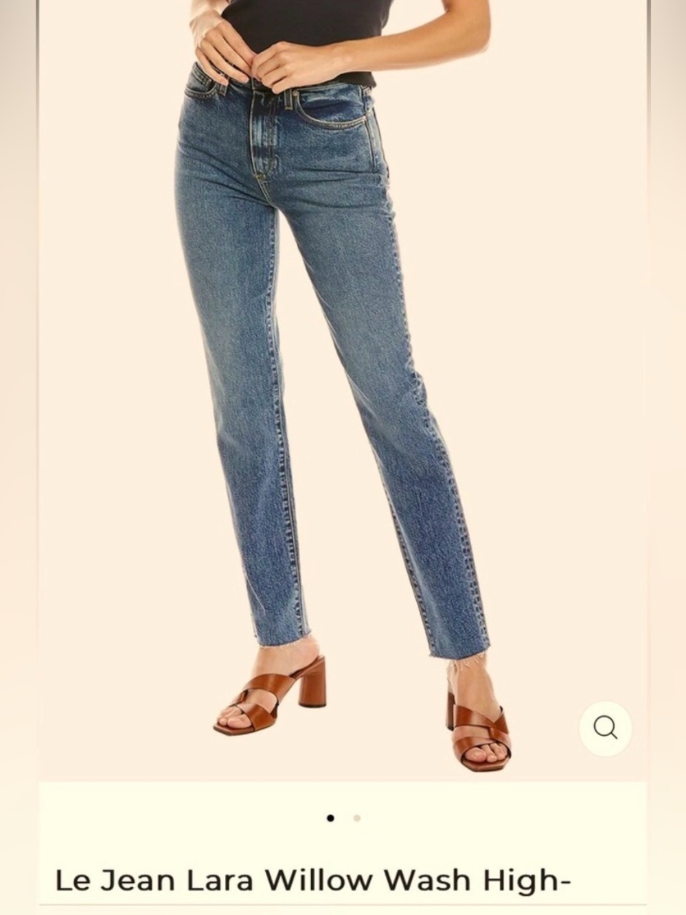 Le Jean High-Rise Lara Willow Wash Slim Jeans- Classic Denim
